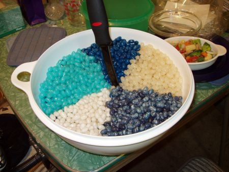 A very full mixing bowl