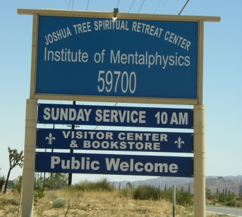 Sign proclaiming (among other things) the Institute of Mentalphysics