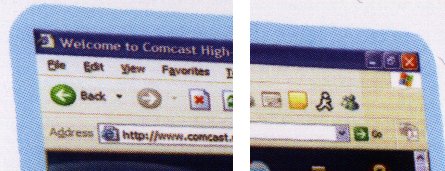 Close-up of screen corners showing IE toolbar and window border