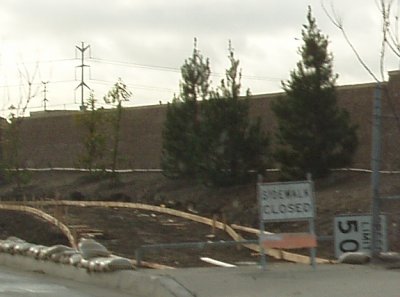 Sidewalk closed? More like sidewalk not built yet!