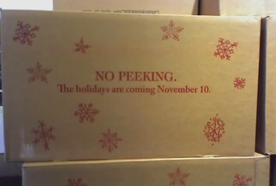 No Peeking. The holidays are coming November 10.