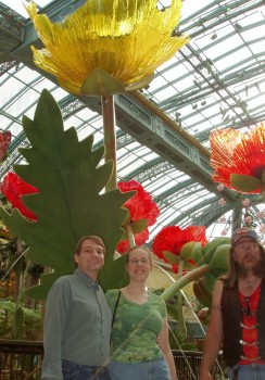 Kelson and Katie at the Bellagio... and random biker dude?