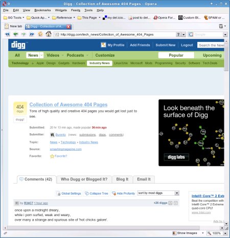 Collection of Awesome 404 Pages… dugg 404 times