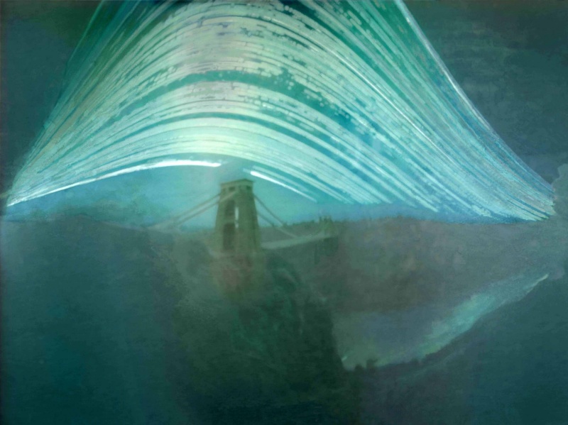 Suspension Bridge through Pinhole Camera (via APOD)