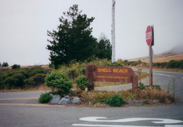 Shell Beach Sign