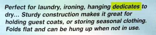 Perfect for laundry, ironing, hanging dedicates to dry...