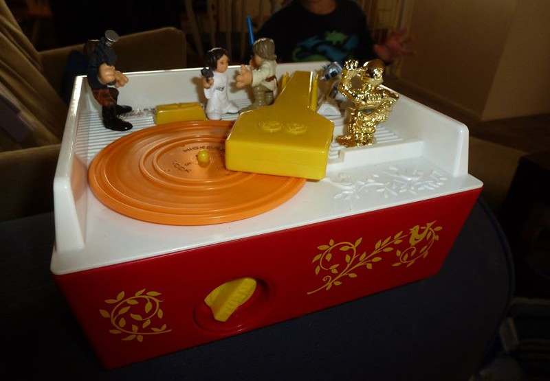Star Wars Toys Party on the Fisher Price Record Player.