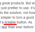 Create a lickable button...