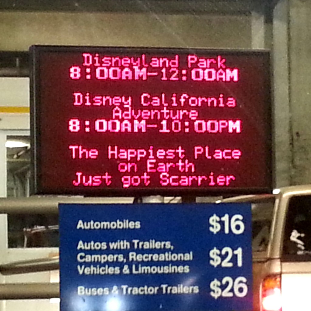 Sign: The Happiest Place on Earth just got Scarrier