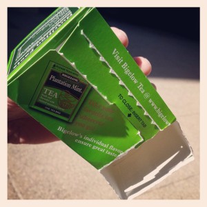 Tea box pinhole camera