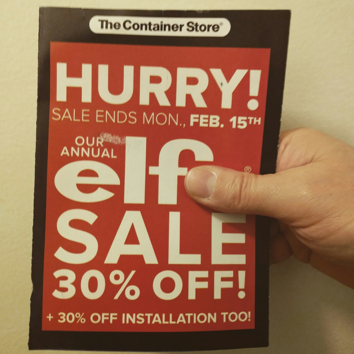 Elf Sale ends Feb 15