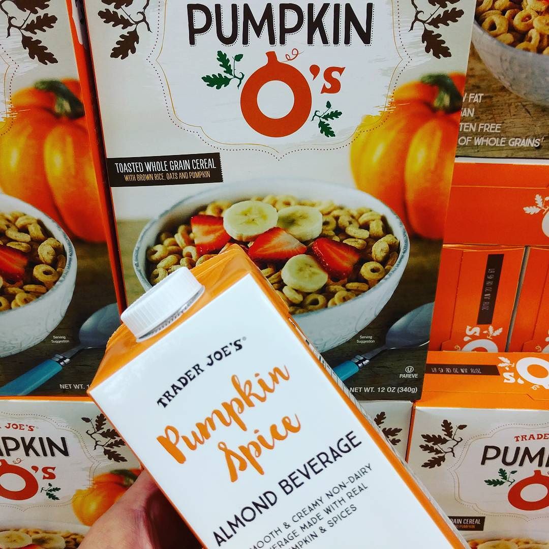 Pumpkin cereal with pumpkin spice almond milk