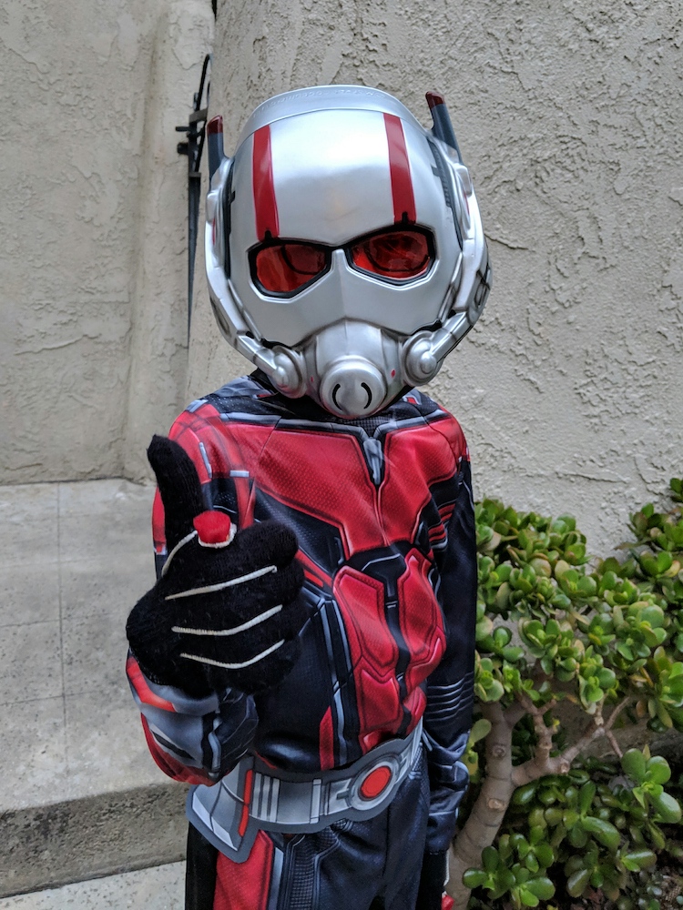 Ant-Man gives a thumbs-up